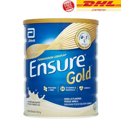 8 X 850g Abbott ENSURE Gold Milk Powder Vanilla Flavor Complete Nutrition • $503.80
