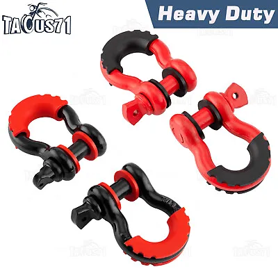 2 Or 4 Pack D Ring Shackles 3/4'' With 7/8'' Pin Heavy Duty Towing Accessories • $21.99