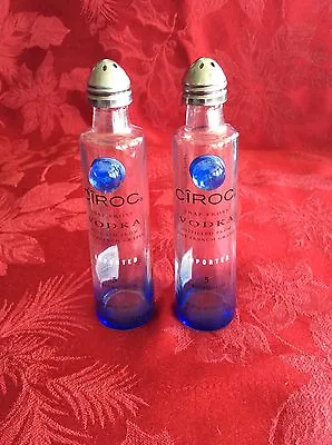 Pair  CIROC  Vodka Mini Liquor 50ml Bottles UpCycled Into SALT & PEPPER Shakers • $19.99