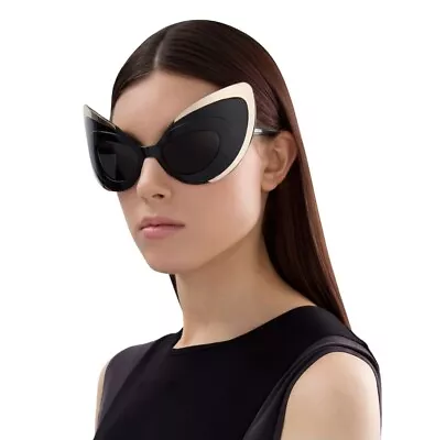 Linda Farrow Agent Provocateur X Linda Farrow Black T-shell And Gold Cateye Mask • £169