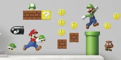 Super Mario Bros Build Scene Luigi Peel Stick Wall Decal Sticker Art RMK2351SCS  • $17.99