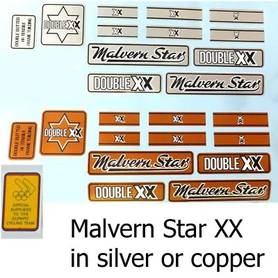 Malvern Star Double XX Decals For Vintage Bicycle Choice One Set Per Sale Choice • $58