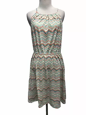 Sheila Rose Nadine West Women's Size L Sleeveless Chevon Sundress • $12.99