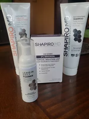 Shapiro MD Hair Regrowth Kit: Shamp Condit 2% Minoxidil Leave-In Foam- No Box • $10