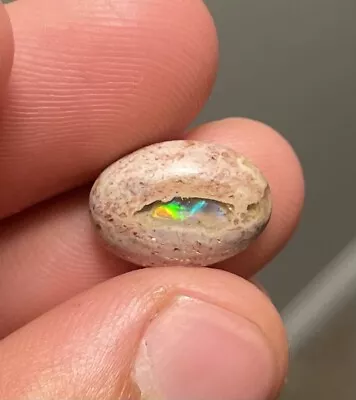 Mexican Fire Opal Cabochon (Rainbow Sparkles) • $25