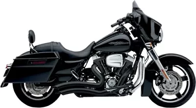 Cobra Speedster Swept Scalloped Black Exhaust For Harley Davidson FLT 6230B • $856.77