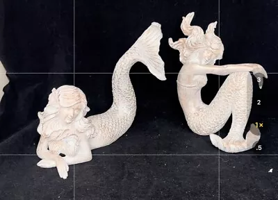 Mermaid ￼ Statue Figurine ￼ White Shiny Silver ￼gold Rustic Price Per1 9” • $26.99