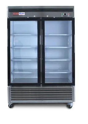 New FREEZER 2 Double Door Glass Front Reach In FREEZER FROZEN FOOD Merchandiser • $2755