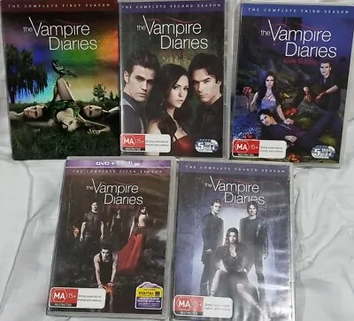 Vampire Diaries : Season 1 To 5 DVD Sets (Pal 2010)  • $35