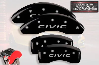 Front + Rear Black MGP Brake Disc Caliper Covers Fits: 2022-2023 Honda  Civic  • $289