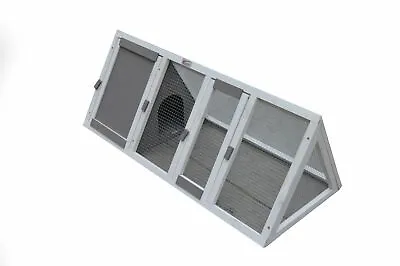 Bunny Business Apex Run With Enclosure Rabbit/ Guinea Run Hutch 4 Ft Apex GREY • £42.99