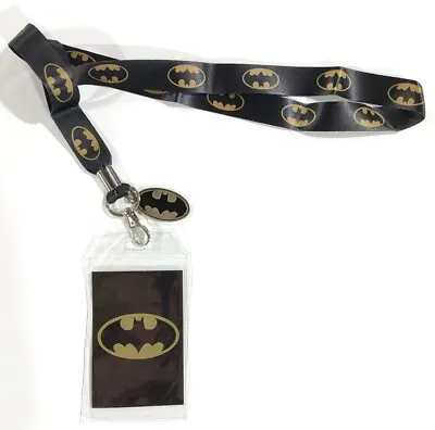 $7.99 • Buy Batman Lanyard Men Women DC Comics ID Badge Holder Super Hero Bat Logo Charm