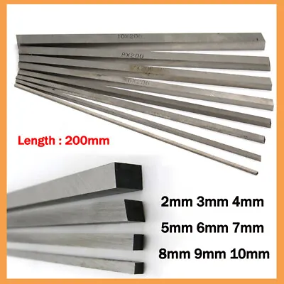 Steel Square Solid Bar Metal Rod 2mm 3mm 4mm 5mm 6mm 7mm 8mm 10mm & Length 200mm • £2.39