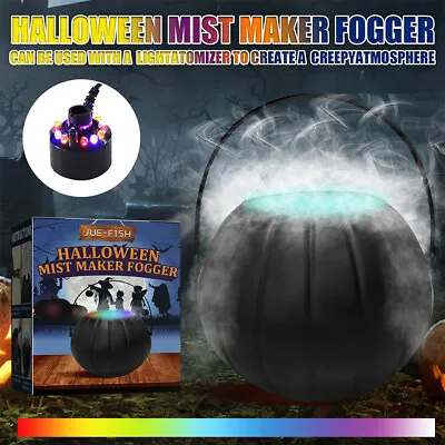 Halloween Witch Pot Smoke Machine Fogger Misting Cauldron Mist Maker Party Prop • $17.49