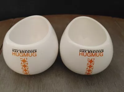 Set Of 2 The Bald Man Max Brenner HUG MUG Iris Zohar Design Cups 0range Design • $11.99