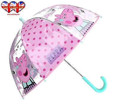 Kids Umbrella Official Peppa Pig Umbrella  Dome Automatic Open Transparent . • £12.99