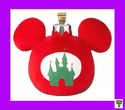 🌴 Disney Parks Mickey Mouse Icon Christmas Ornament Plush Pillow Castle NEW • $29.95