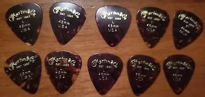 Martin & Co. - Light  L  .46mm  Tortoise Shell Style Guitar Picks (Lot Of 10) • $15