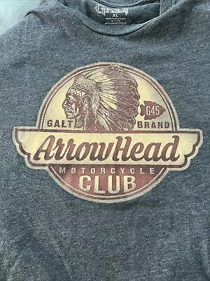 Galt Brand Arrowhead Motorcycle Club Gray T-shirt Men’s XL • $9.99