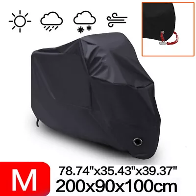 M Motorcycle Cover Waterproof UV Dust Protect For Scooter Moped Outdoor Storage • $18