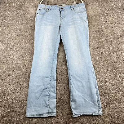 Zanadi Bootcut Jeans Women's 13 Blue Low Rise 5-Pocket Medium Wash Whisker • $15.16