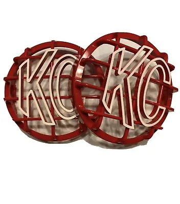 KC Light Cover KC HiLITES 6” Red And White Stone Guard Kc Rock Guards • $59.60