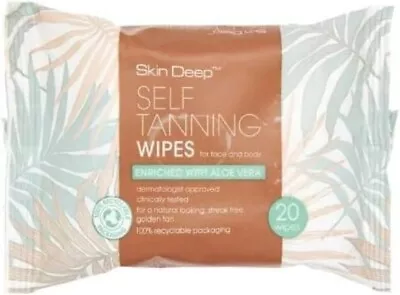 Skin Deep Self Tanning Wipes 29/9/23 • £4.95