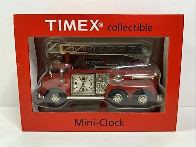 Vintage Die Cast Fire Truck Waterbury Clock Co. Quartz By Timex New In Box • $23.59