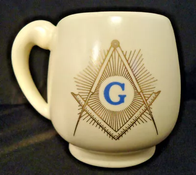 Vintage 1967 Masonic Freemasonry Symbol Stoneware? Coffee Mug • $19.99