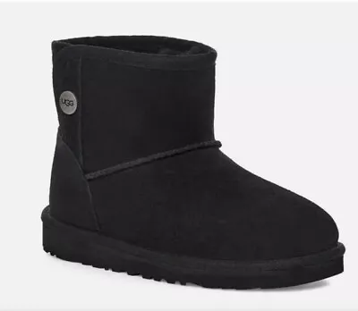 New UGG Jona Boot Black Suede Kids Size 3 Youth • $46.95