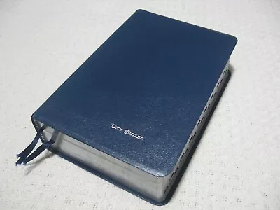 Vintage 90's 1999 LDS Mormon Quad Combo Blue Genuine Leather 9 X6  Book • $33.99