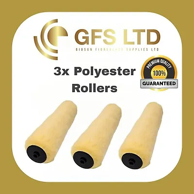 3x 12  Inch Long Pile Polyester Refill Roller Paint Sleeve MasonryGRPBIG SALE • £9.99