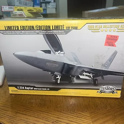 Testors 10850 1/48 F-22A Raptor Limited Edition Open Box • $36.99
