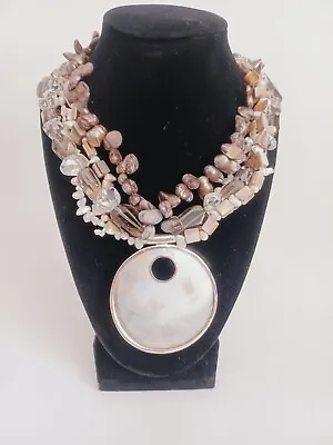Deb Guyot Mother Of Pearl 925 Necklace 18  • $80