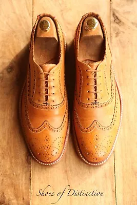 Paul Smith Tan Leather Oxford Brogue Shoes Made In Italy UK 8 US 9 EU 42 • £59