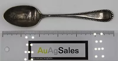 Antique Sterling Silver State Souvenir Spoon: City Of Portage Michigan(?) X-mas • $44.99