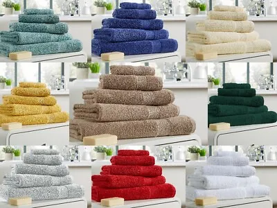 Egyptian Cotton Bath Towel 500GSM Set Quick Dry Super Soft Thick Bath Sheets • £10.49