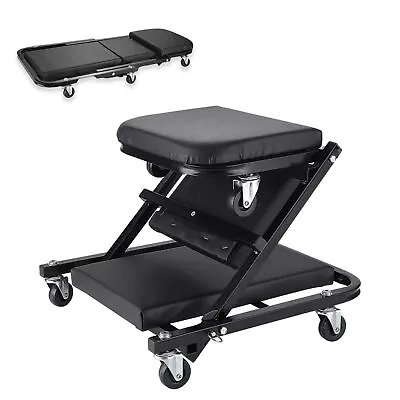 2 In 1 Car Creeper Seat Mechanic Rolling Chair Folding Creeper Work Stool • $183.03