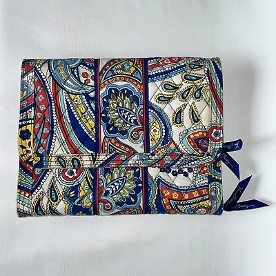 Vera Bradley Marina Paisley Jewelry Folio Case Trifold Travel Organizer Bag 8x10 • $15.99