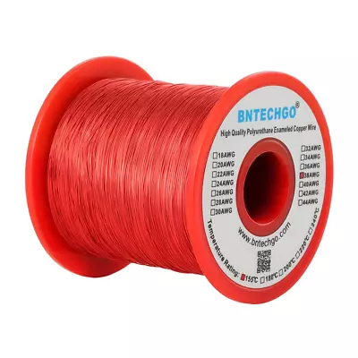 BNTECHGO 38 AWG Magnet Wire 1lb - 0.0039  Red Enameled Copper Coill • $44.49