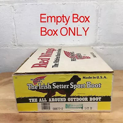 BOX ONLY Vtg Red Wing Shoes Irish Setter 877 Box EMPTY 8  Moc Toe Sport Boots • $39.95