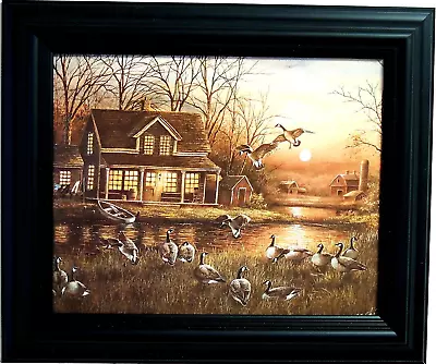 Geese Picture Hunting Cabin Country House Pero Barn T.c. Chiu Framed Print 8x10 • $32.95