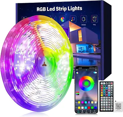 100Ft Led Lights For Bedroom Music Sync Color Changing Led Strip Lights With 60  • $14.43