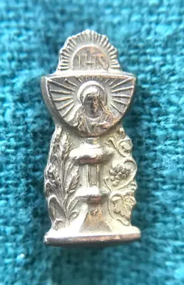 Vtg Catholic First Holy Communion Pin Medal IHS Chalice Souvenir • $9.99