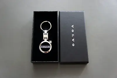 NIB Genuine Volvo Classic Silver Stainless Steel Hollowing Keychain Dealership • $15