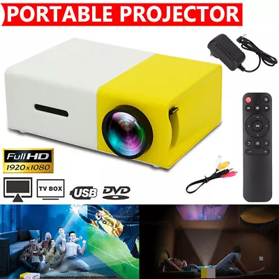 $15.09 • Buy 3D Mini Portable Multimedia LED LCD Projector 1080P Home Theater HDMI/AV/USB/TF