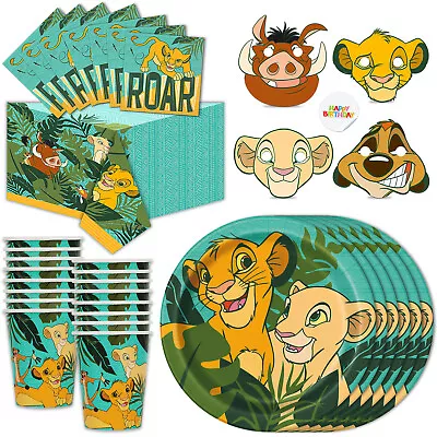 $28.59 • Buy Lion King Birthday Party Supplies | Lion King Baby Shower Decorations For 16