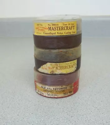 Vintage Fishing Line Container Coast To Coast Mastercraft & Old His Favorite • $12