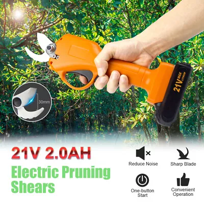 $49.99 • Buy 21V Cordless Electric Branch Scissors 30mm Pruning Shear Pruner Garden Cutter