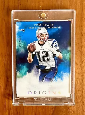 2016 Tom Panini Origins Brady Blue 120/150 New England Patriots SP Jersey Number • $250